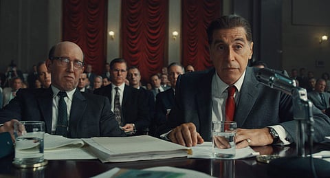 This image released by Netflix shows Al Pacino, right, in a scene from 'The Irishman.' (Photo | AP)
