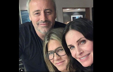 Courtney Cox posted the photo on Instagram captioned 'A rare night and I love it.' ( Photo | Instagram )