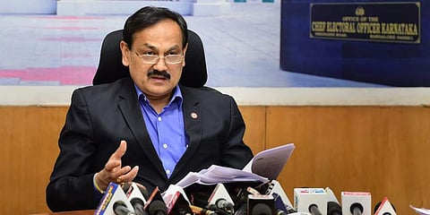 Karnataka Chief Electoral Officer Sanjiv Kumar (Photo | PTI)