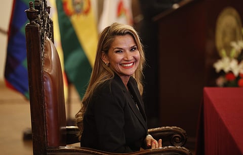 Anez faces the challenge of stabilizing the nation and organizing national elections within three months at a time of political disputes that pushed former President Evo Morales to fly off to self-exile in Mexico after 14 years in power. (Photo | AP)