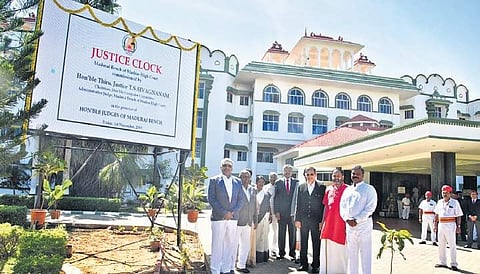 The Justice Clock was inaurgurated in Madurai on Friday | Special arrangement
