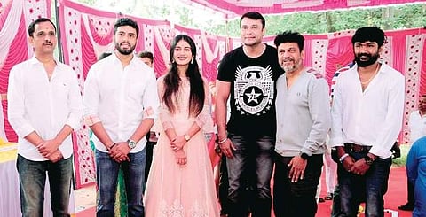 B S Sudhindra, Dhruwan, Priya Varrier, Darshan, Shivarajkumar and Raghu Kovi
