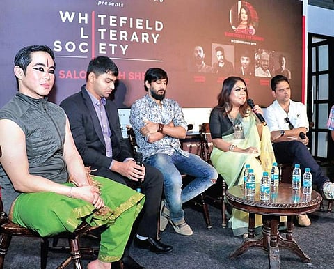 (From left) Charles Ma, Aditya Tiwari, Chetan Ahimsa,  Sreemoyee Piu Kundu, Sanjay Rajoura