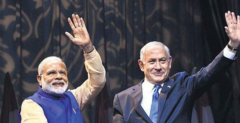 Indian PM Narendra Modi with Israeli PM Benjamin Netanyahu (File Photo)