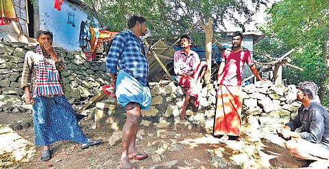 The residents of Manjakandi in Attappadi. (Photo | Arun Angela, EPS)