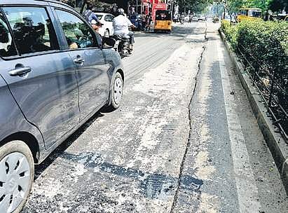 Bikers are at a risk of skidding due to the milled roads  D Sampathkumar