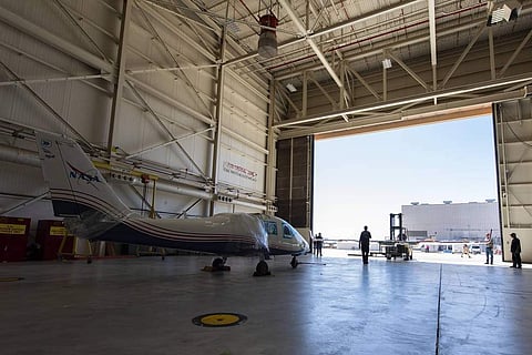 NASA’s X-57 Maxwell, the agency’s first all-electric X-plane and first crewed X-planed in two decades, is delivered to NASA’s Armstrong Flight Research Center in Edwards, California, in its Mod II configuration. (Photo | NASA)