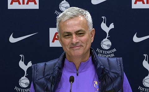 Tottenham Hotspur manager Jose Mourinho during a press conference. (File Photo | AP)