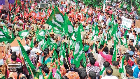 Image of BJD and BJP workers used for representational purposes only. 