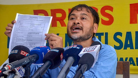 Leader of peasants’ body Krishak Mukti Sangram Samitee Akhil Gogoi  (Photo | PTI)