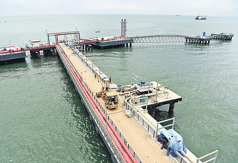 LPG Import Terminal at Puthuvype in Kochi I  FILE PIC
