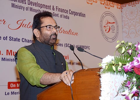 Minority Affairs Minister Mukhtar Abbas Naqvi (File photo| IANS)