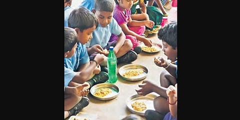 Millet-based mid-day meals in schools can boost the growth of children by more than 50 per cent. (Photo | EPS)