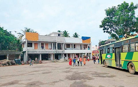 The new building of Poovar KSRTC depot under construction.