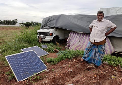 Bijender said he purchased the solar panels from a seller in Mettupalayam Road in the city seven years ago.