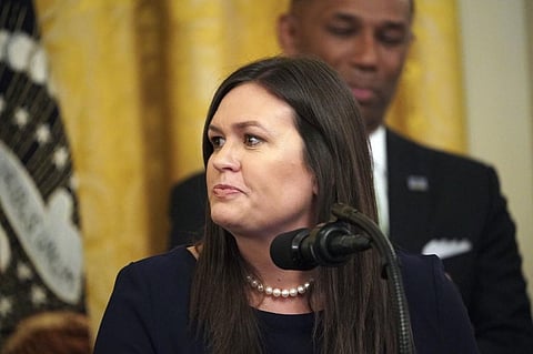 Former White House Press Secretary Sarah Huckabee Sanders (File photo| AFP)