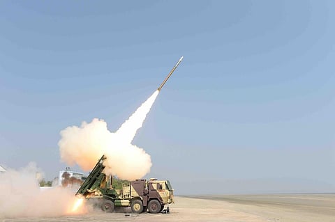 The Pinaka MK-II rocket.
