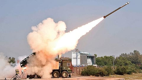 Guided Pinaka missile being test fired with live warhead on Friday | Express