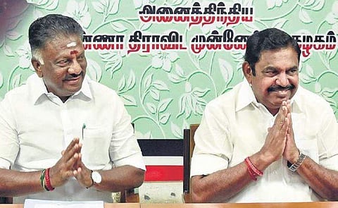 Chief Minister Edappadi K Palaniswami and Deputy Chief Minister  O Panneerselvam| Express