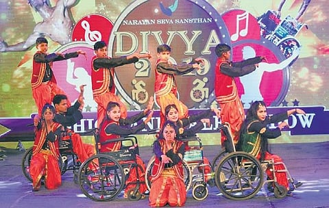 Differently-abled girls and boys put up a dance drama in 2018 in Chennai as part of the Divyang series. (Photo | EPS)