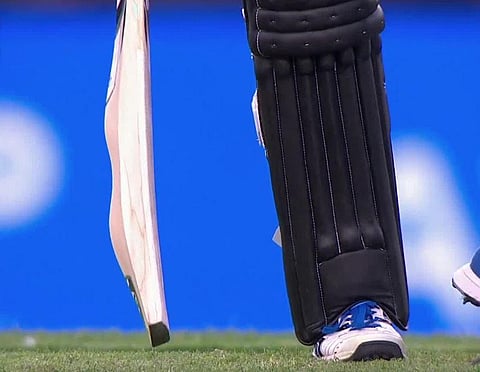 Camel bat used by Rashid Khan. (Photo | Twitter/@@cricketcomau)