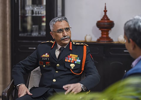 New Army Chief General Manoj Mukund Naravane during an intervew with PTI in New Delhi on Tuesday (Photo | PTI)