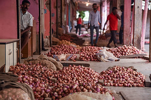 A sharp fall in demand has drastically brought down onion prices in Karnataka from Rs 5,000-6,000 per quintal to the latest average market price of Rs 1,700 per quintal.