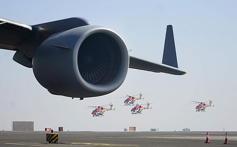 The biennial edition of International Aerospace and Defence Exhibition - Aero India 2019 was inaugurated by Defence Minister Nirmala Sitharaman in the presence of Karnataka Chief Minister HD Kumaraswamy. (Photo | EPS)