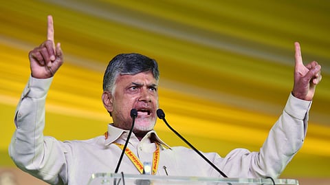 Former Andhra Pradesh Chief Minister and TDP supremo Chandrababu Naidu.