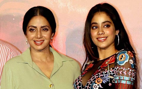 Late actress Sridevi with her daughter Janhvi Kapoor 