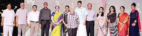 The awardees were given a citation and `1 lakh each  D Sampathkumar