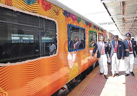 Chennai-Madurai Tejas Express that was inaugurated recently. (Photo | KK Sundar, EPS)