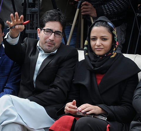 Former IAS officer Shah Faesal with former JNU student leader and activist Shehla Rashid Former IAS officer Shah Faesal with former JNU student leader and activist Shehla Rashid. (Photo| PTI)
