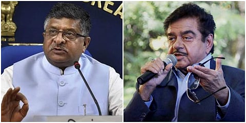L-R: BJP leaders Ravi Shankar Prasad and Shatrughan Sinha. (Photos | File)