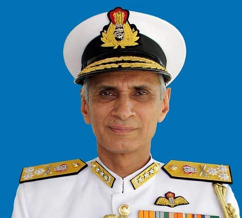 Eastern Naval command Flag Officer Commanding in Chief (FOC-in-C) Vice Admiral Karambir Singh. | (Twitter)