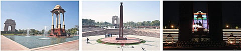 Visitors are allowed to sit in the amphitheatre at the National War Memorial to witness the ceremony when the flags of three armed forces are lowered down in the evening | Express