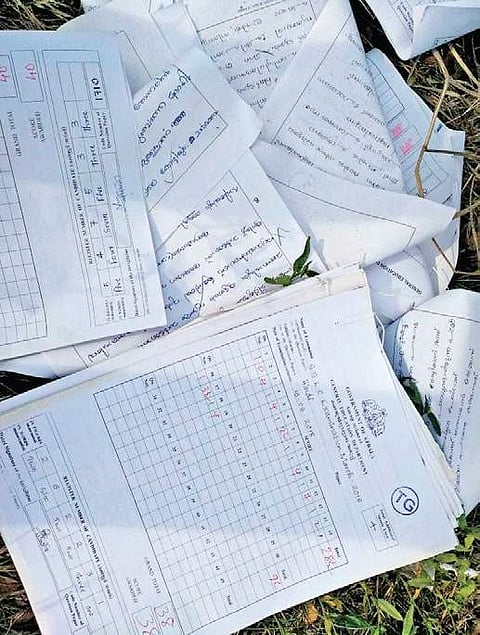 SSLC examination answer sheets which were found near the roadside at Punnapra near Alappuzha | Express