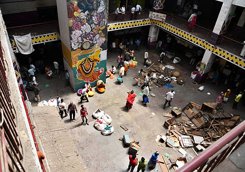 The area where flower vendors earned their bread and butter was turned upside down on Friday. | Pushkar V