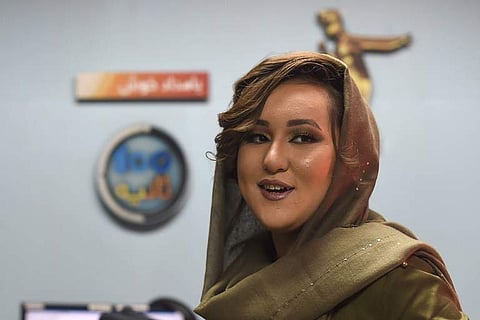 Afghan singer Zahra Elham, who won the final of the television music competition Afghan Star. | AFP