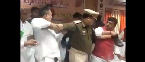 WATCH | BJP MP thrashes party MLA with shoe, gets slapped in return  