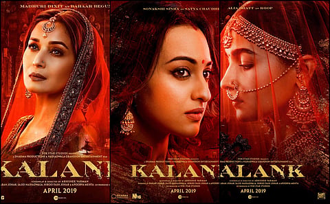 L-R: Actresses Madhuri Dixit, Sonakshi Sinha and Alia Bhatt.
