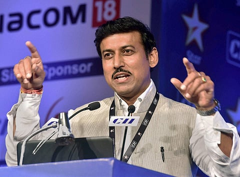 Minister of State for Information Broadcasting Rajyavardhan Rathore. | PTI File Photo