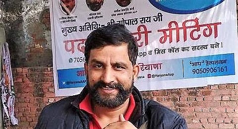 Haryana AAP chief Naveen Jaihind (Photo | Naveen Jaihind Twitter)