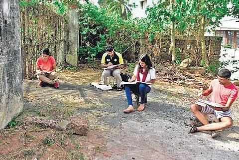Members of Mangalorious Urban Sketchers have managed to sketch various spots of interest, including the Old Port to the Sultan Battery. Currently, there are eight artists who make up the group |  Manglorious Urban Sketchers, Rajesh Shetty Ballalbagh