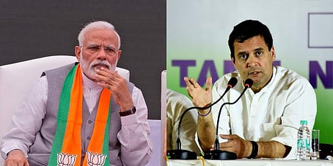 PM Narendra Modi (L) and Congress chief Rahul Gandhi (Photo | AP and EPS)