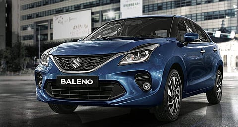 Maruti Suzuki's premium hatchback Baleno stood at the fourth position with 2,12,330 units sold in 2018-19 compared to 1,90,480 units in 2017-18. (Photo|Maruti Suzuki official website)