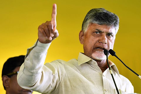 TDP Supremo N Chandrababu Naidu.