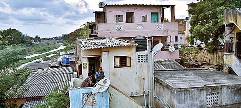 A view of houses at Moovendar Nagar, whose residents are in danger of being evicted  | P Jawahar