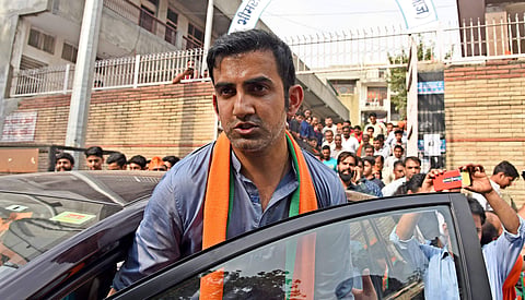 BJP's East Delhi candidate Gautam Gambhir during a Election campaign in New Delhi. (Photo | Parveen Negi/ EPS)
