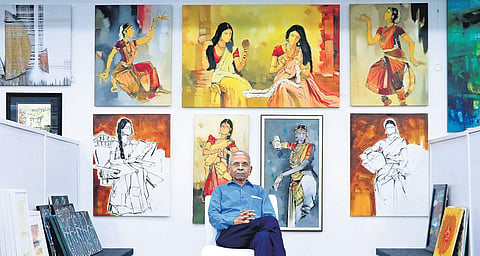 Ramnik dabbled in running a photo studio and framing photographs before setting up Focus Art gallery   D Kishore Kumar